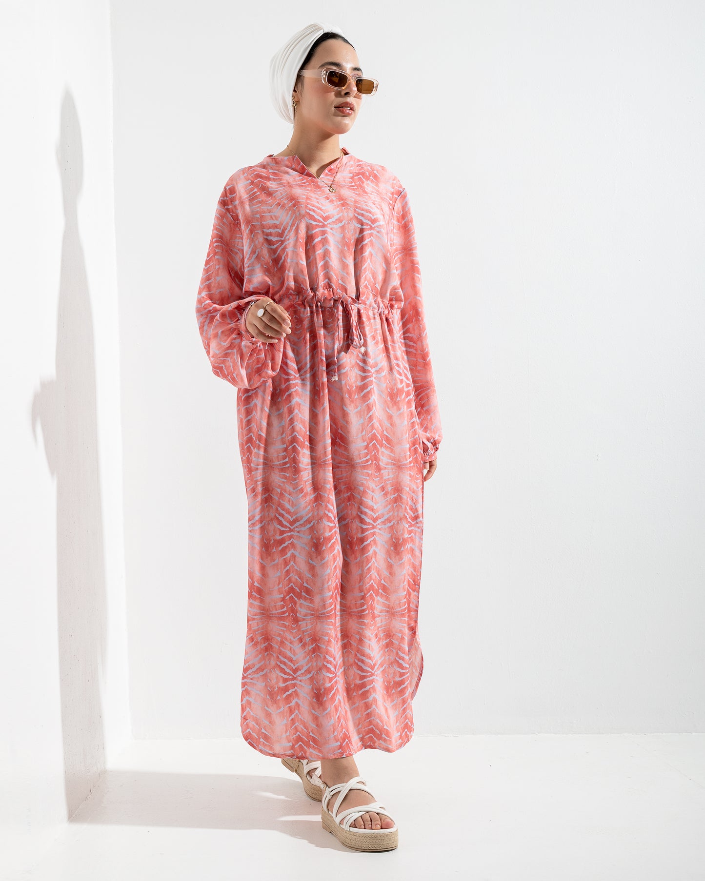 Tropical AURA Pink Summer Dress