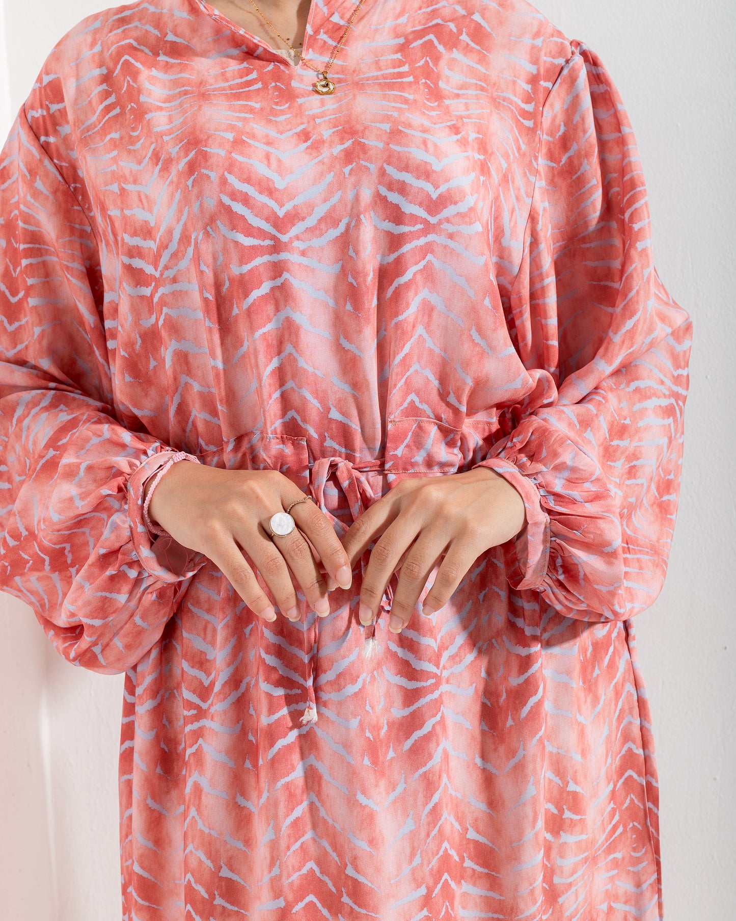 Tropical AURA Pink Summer Dress