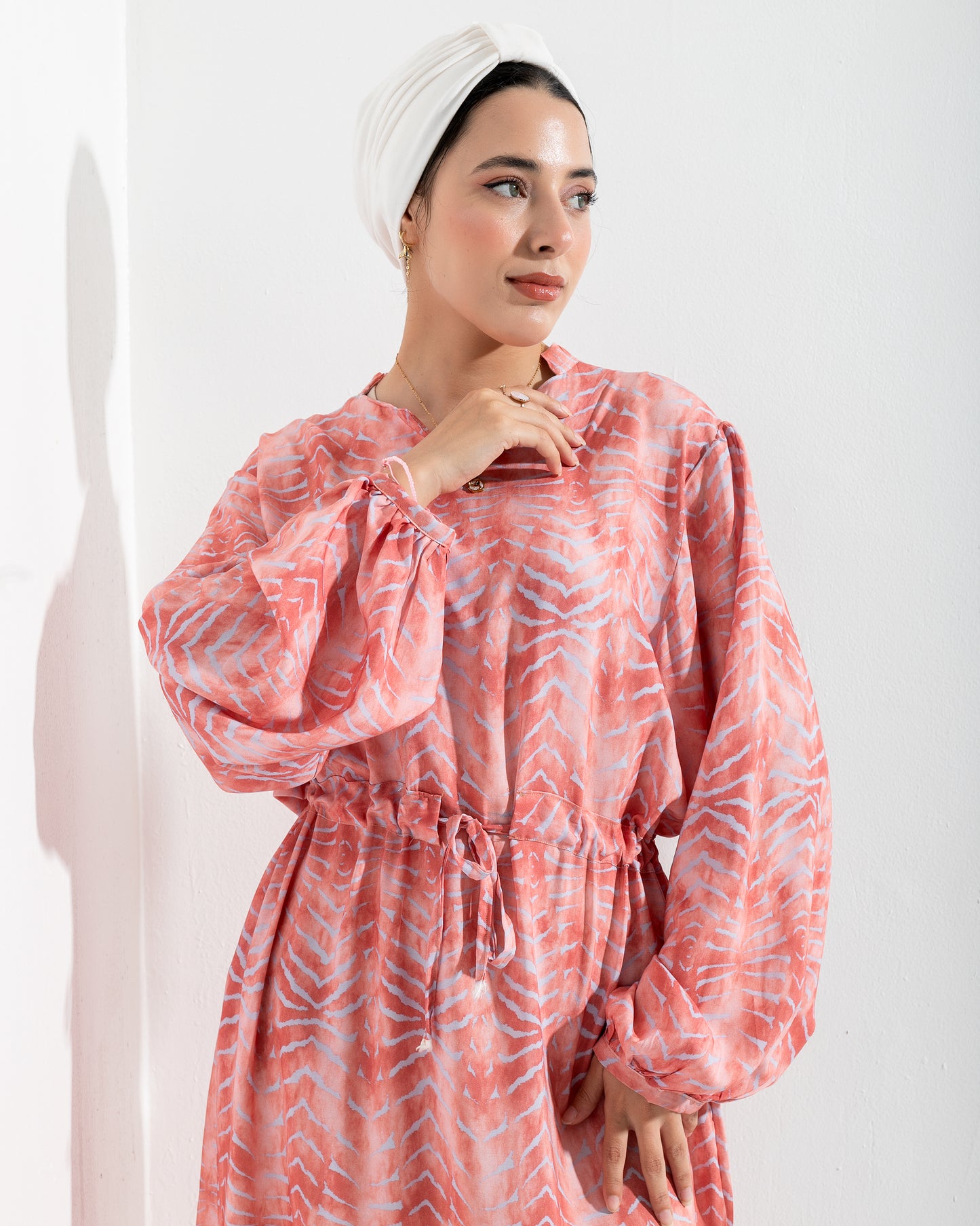 Tropical AURA Pink Summer Dress