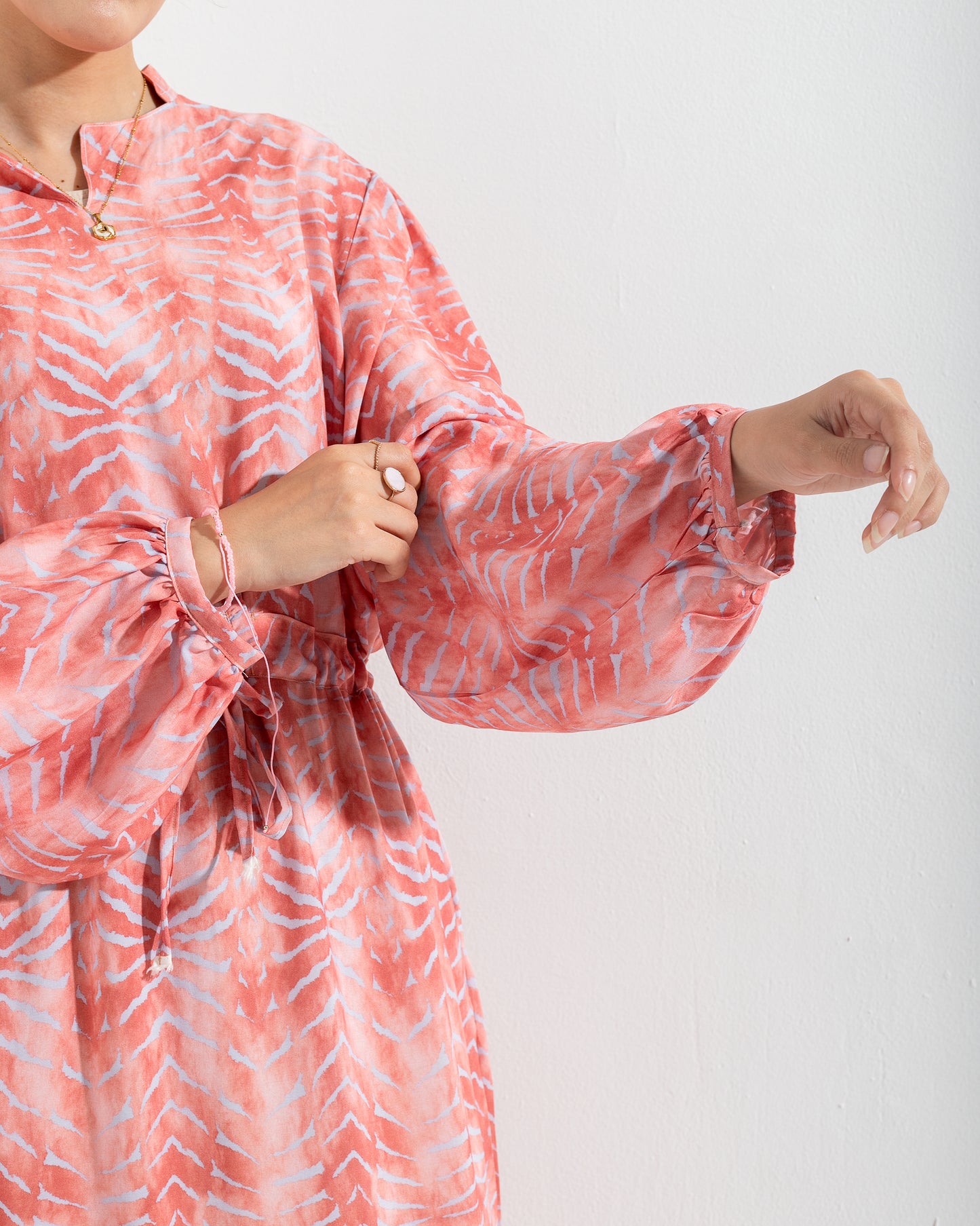 Tropical AURA Pink Summer Dress