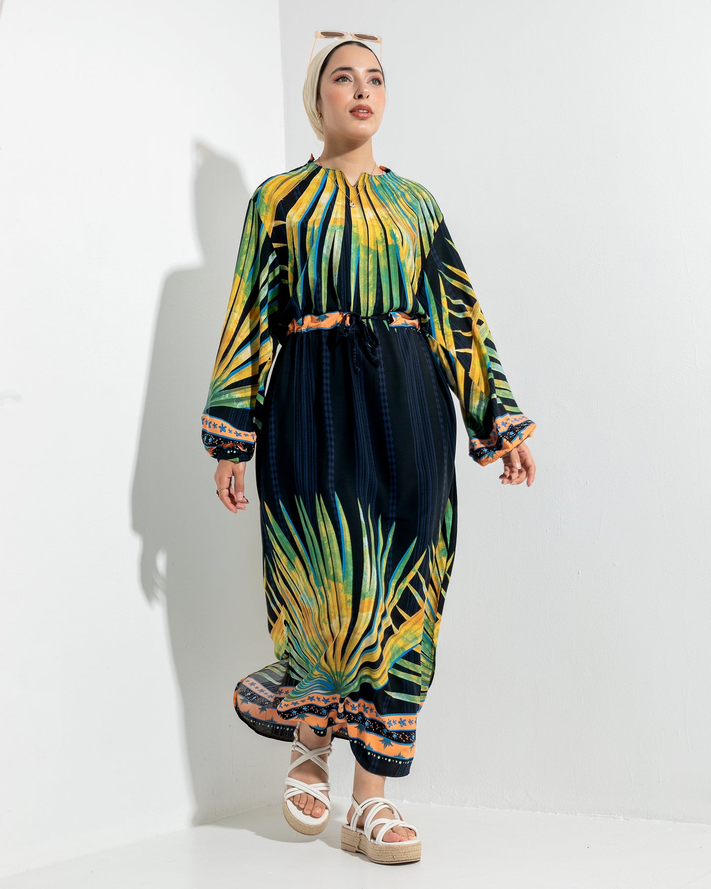 Tropical AURA Black summer Dress