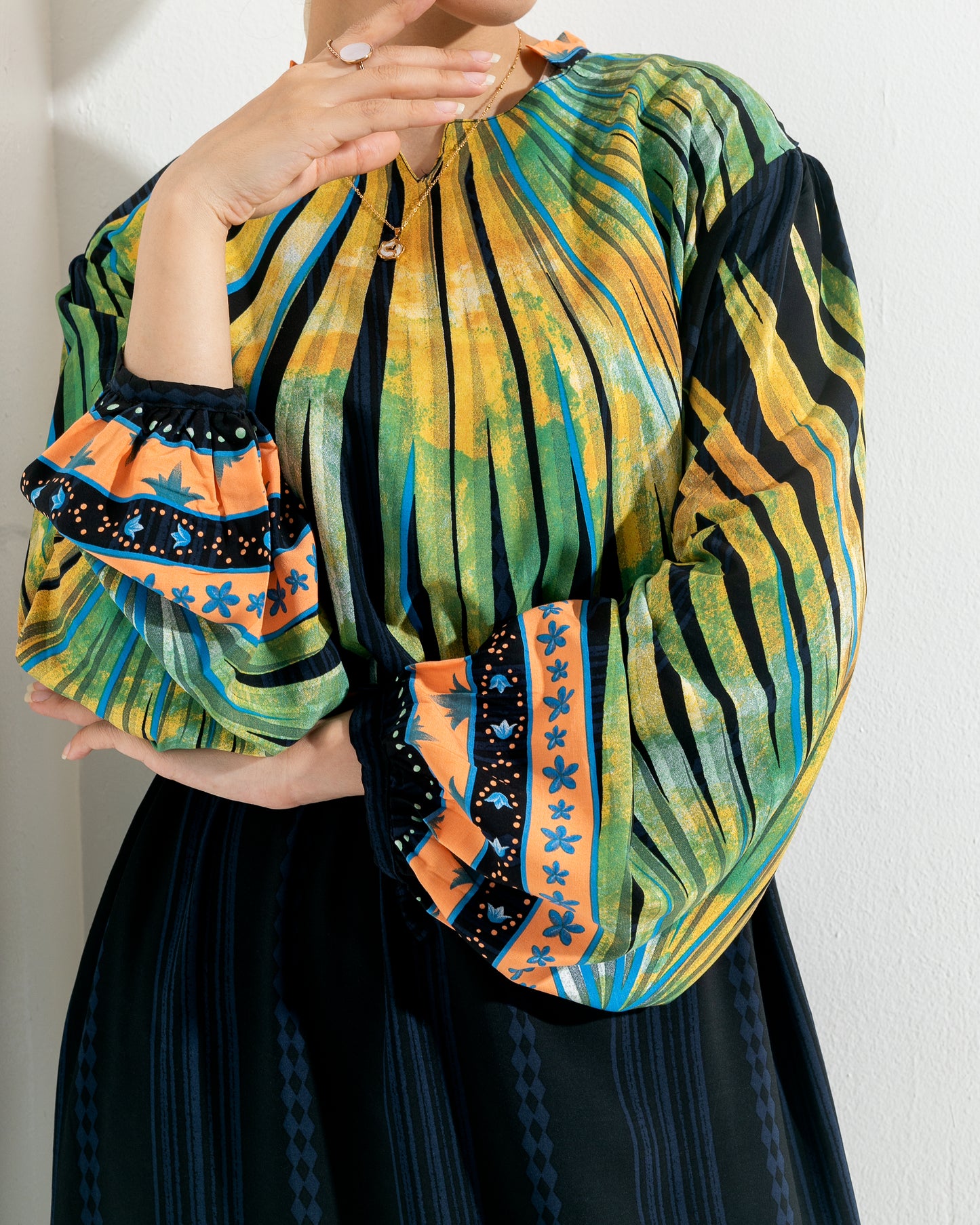 Tropical AURA Black summer Dress