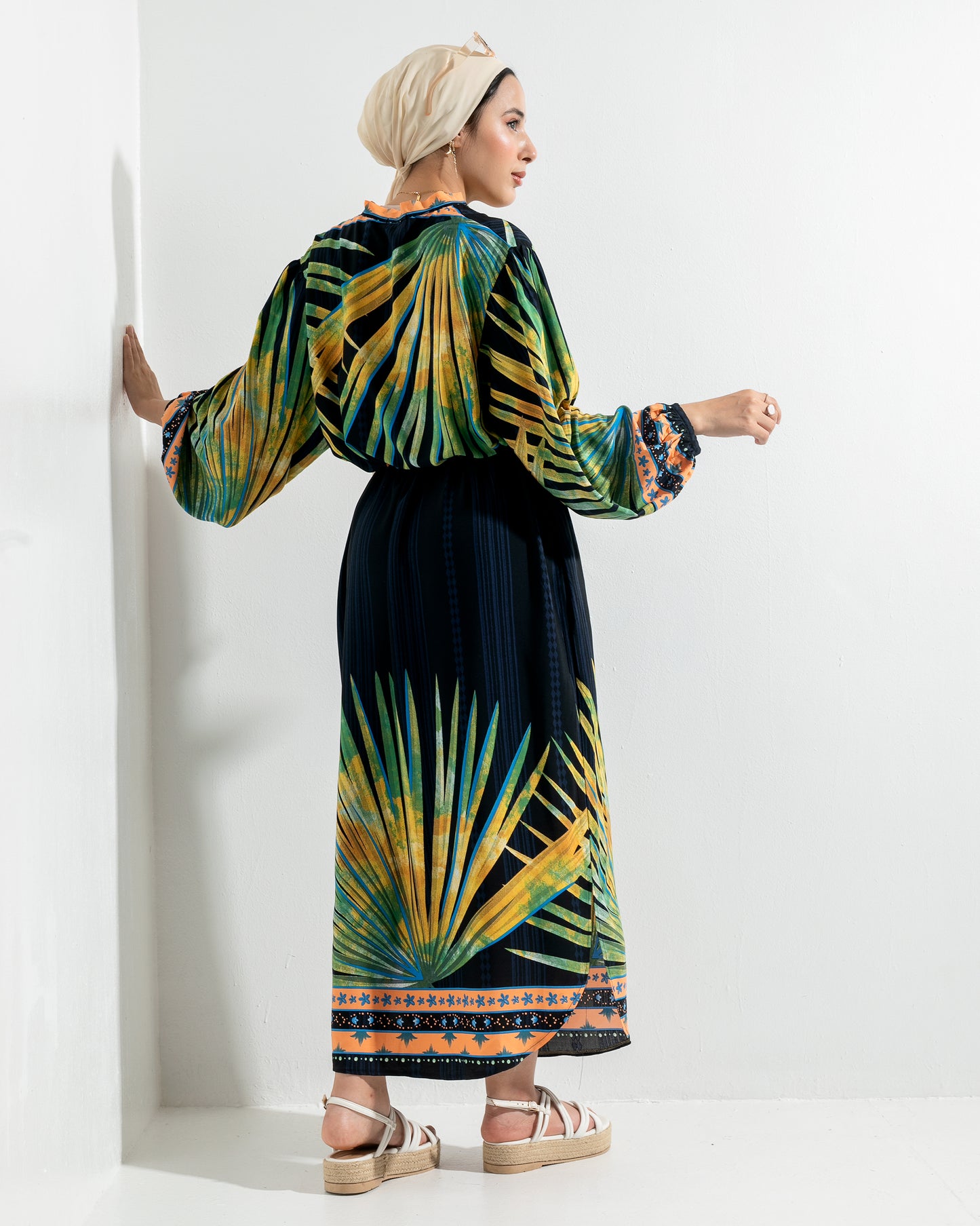 Tropical AURA Black summer Dress