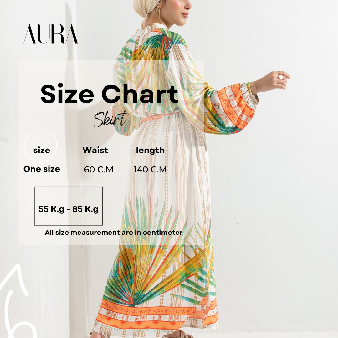 Tropical AURA white summer Dress