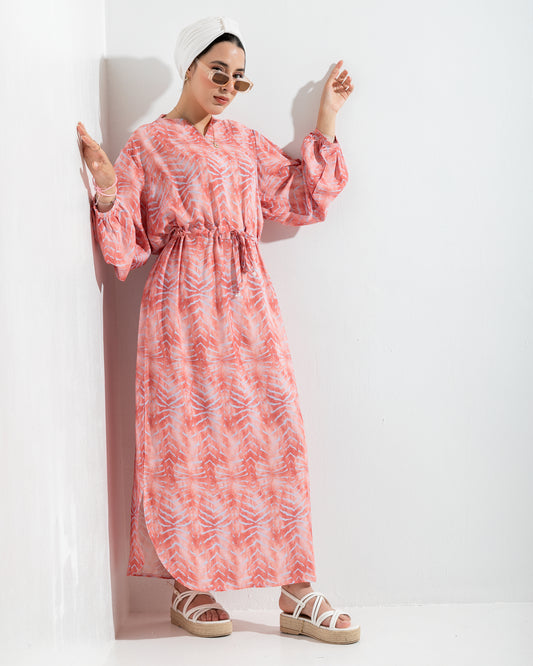 Tropical AURA Pink Summer Dress