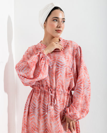 Tropical AURA Pink Summer Dress