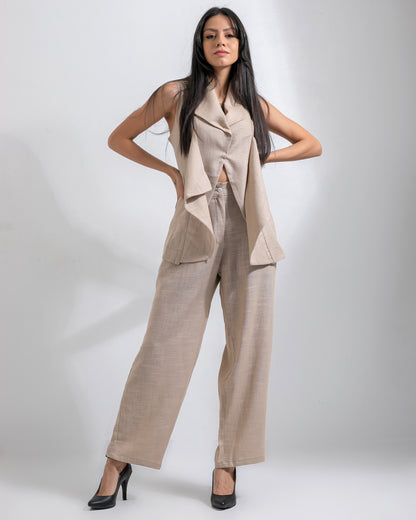 Linen Glow AURA's beig set