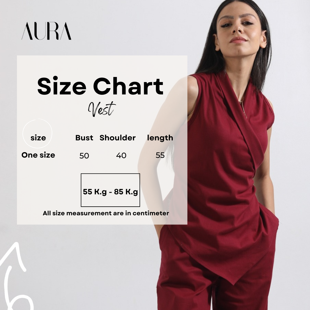 Light  Breeze Linen AURA's burgundy set