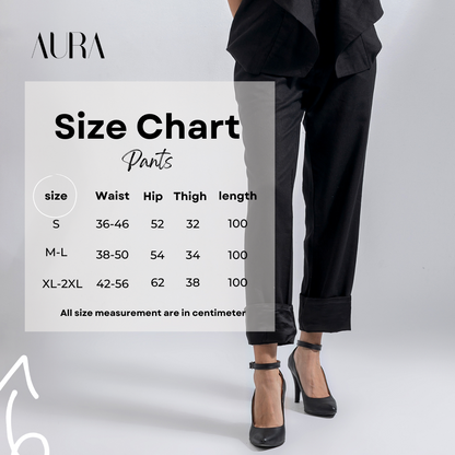 Linen Glow AURA's black pants