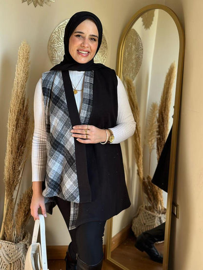 AURA luxury oversized sleeveless cape