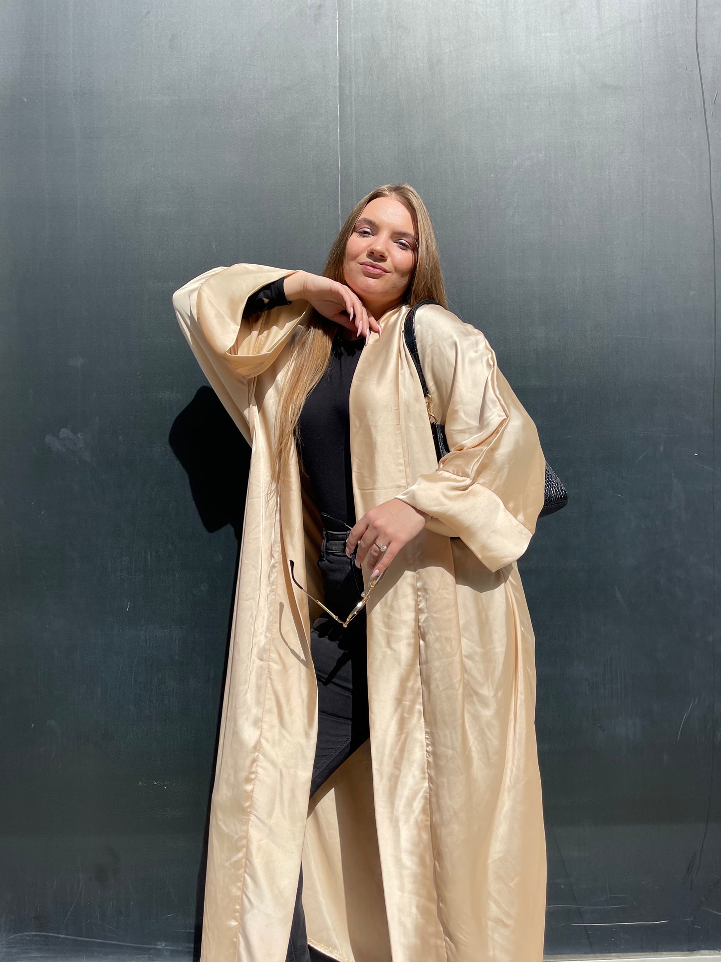 Silk Glow satin Kimono