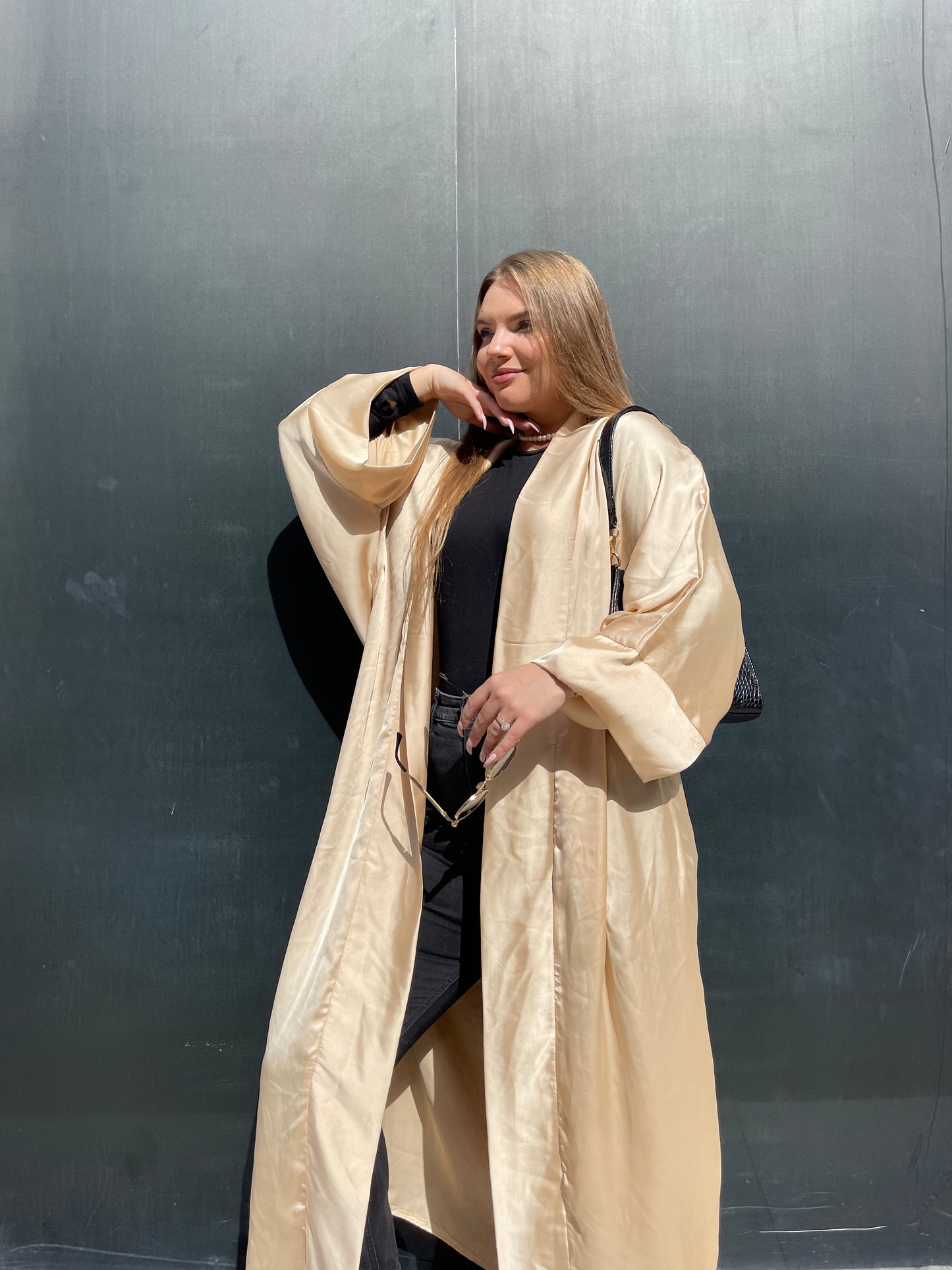 Silk Glow satin Kimono