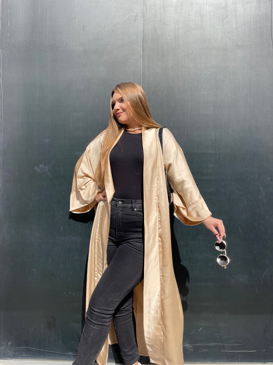 Silk Glow satin Kimono