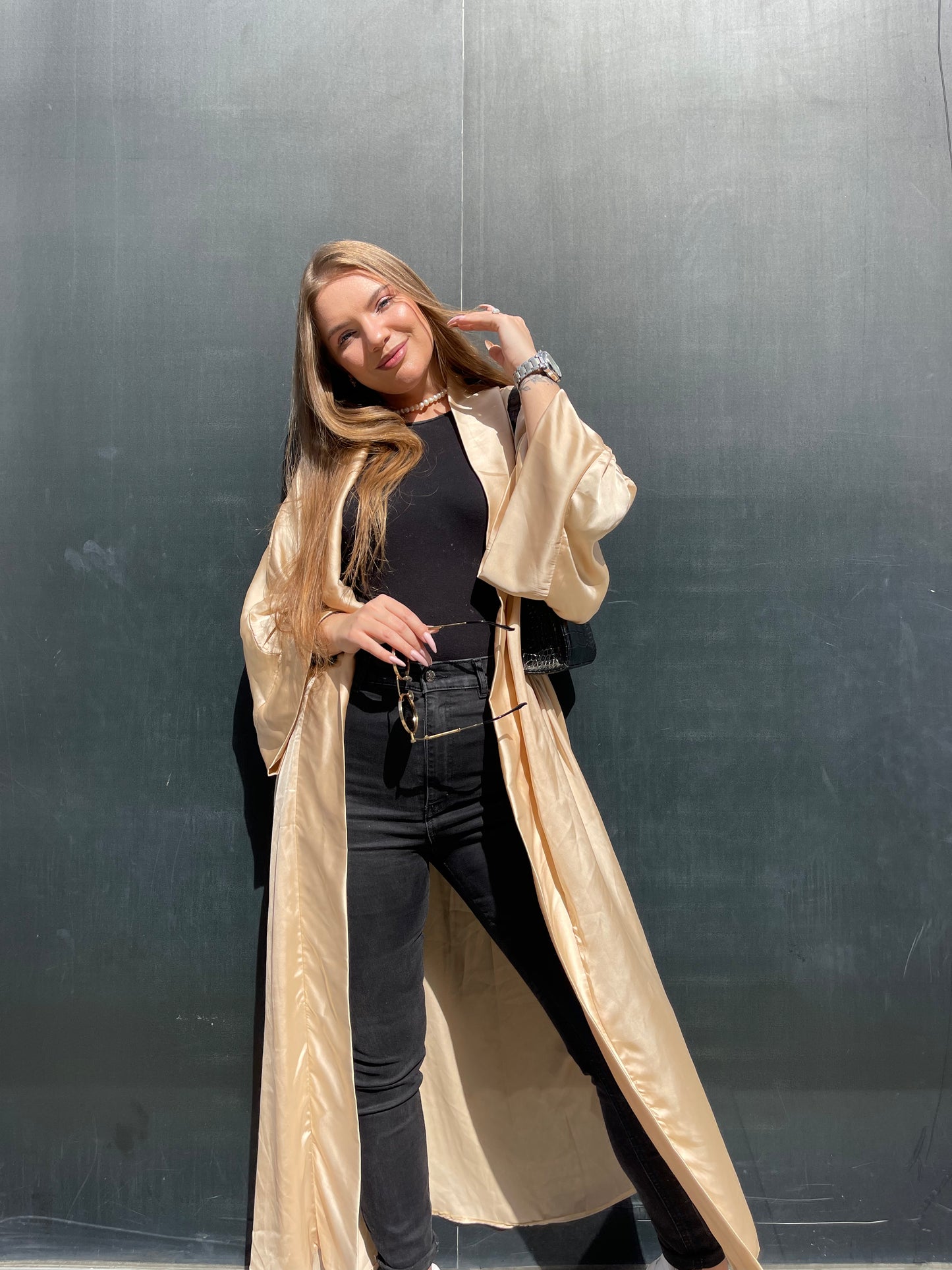 Silk Glow satin Kimono