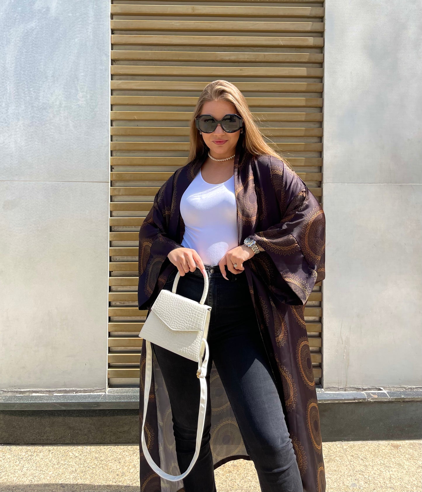 Silk Glow satin Kimono